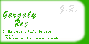 gergely rez business card